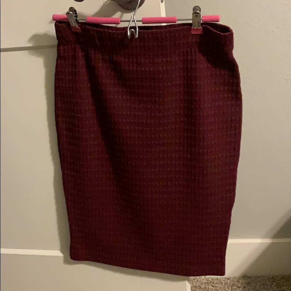 Maroon Pencil Skirt